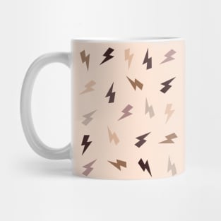 Neutral, Brown and Cream Lightning, Thunder, Bolts Mug